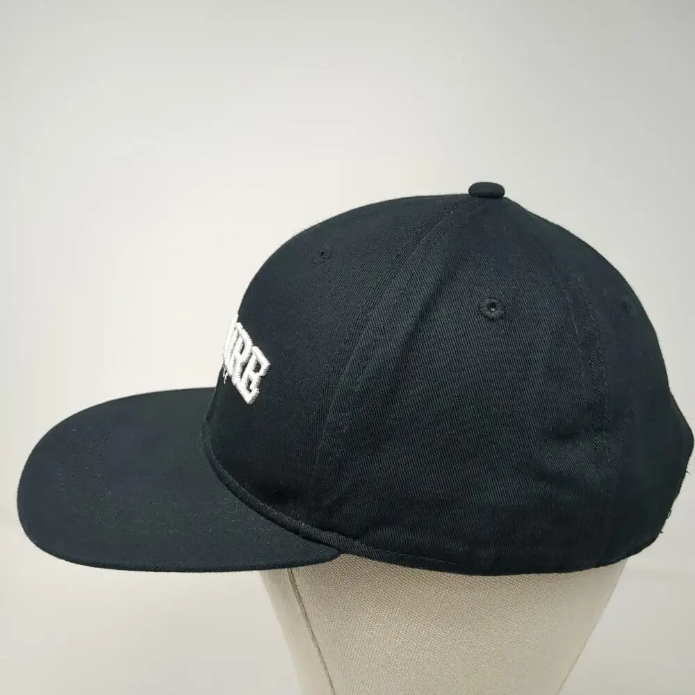 Luc Belaire France Snapback Hat Black White One Size Embroidered Cotton Logo